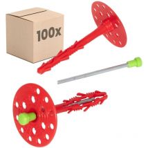 Dämmstoffdübel Stabil - 100 Stück Ø8x120mm mit Stahlnagel für wdvs - Protektor