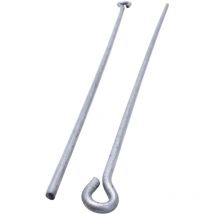 Fil de suspension avec œillet pour suspensions pour cloisons sèches 100 pièces, argent, accessoires pour profilés de plafond, Made in Germany - 250mm