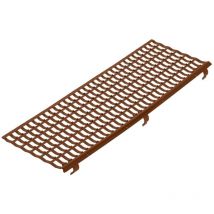Inefa Grillage stop-feuilles, nw 100-150 (Ø100-160mm) 100cm, 1 pièce, Protection de gouttières contre les feuilles mortes: Marron