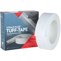 Tuff tape, Eckschutzschiene Trockenbau 30m Weiß Gipskarton Fugenband, Korrosionsbeständig, Rissfest und hohe Haftung - Strait-flex