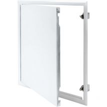 Revisionsklappe Mit Schnappverschluss, Weiß Revisionstür, Wartungsklappe Mit Schnappverschluss, Feuchtraumgeeignet - 40x40cm - Protektor
