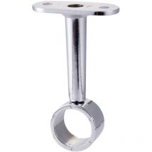 Protenrop - 2 Soportes centrales para barra de armario, barras tipo redondo 19mm en acero cromado