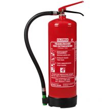 Protex Schaum-Feuerlöscher 6 Liter – Feuerlöscher für elektrische Anlagen – sofort einsatzbereit – mit Wandhalterung und Gummipuffern