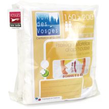 Linnea - Protège matelas molleton aubin Bonnet de 30 cm 160x200 cm