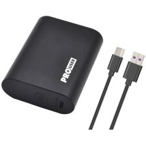 Prouser Powerbank (batterie Supplémentaire) 10000 Mah Quick Charge 3.0, Power Delivery 3.0 Li-ion Usb-c Noir Affichage Du Statut S845402