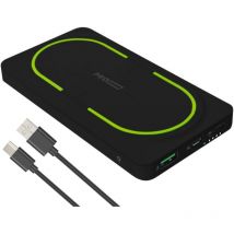 Prouser - Powerbank sans fil 10000 mAh Quick Charge 3.0, Power Delivery 3.0 Li-Ion vert-noir Charge et décharge simultané