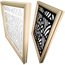 Provenza - Moduli Decorativi in Legno e pvc - Misura: 48x48 cm - Colore: bianco