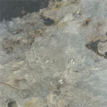 Jangal - proviston Akustik Wandpaneele 520 x 520 x 7 - 9 mm Patina Slate Paneel Steinoptik Echtstein auf Filz aus recyceltem pet Grau Modulare