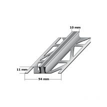 Proviston - Dehnungsfugenprofile 11 x 54 x 2500 mm Fliesentrennprofile Fugenleisten Metallprofile Bodenprofile Aluminium eloxiert Aluminiumfarbend