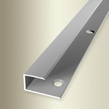 Proviston - Einfass- & Abschlussprofil Aluminium 23 x 13 x 2700 mm Silber Einschubprofil Abschlussleiste Bodenprofil