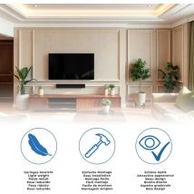 Proviston - Lichtleiste 20 x 32 x 2000 mm led Stuckleiste Polystyrol Weiß Indirekte Beleuchtung LED-Beleuchtung