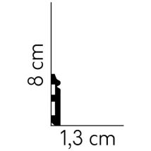 Proviston - Sockelleiste 13 X 80 X 2000 Mm Polystyrol Fußleiste Weiß