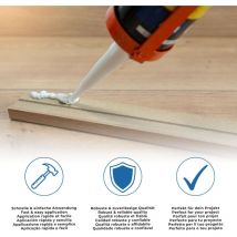Verbinder für MDF-Sockelleisten 15 x 58 mm Kunststoff Weiß 2 St. - Proviston
