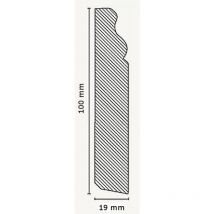 Proviston Sockelleiste Berliner Profil 19 X 100 X 2500 Mm Massivholz Fußleiste Weiß