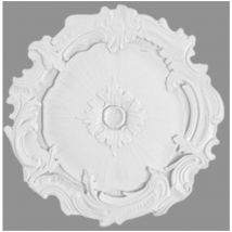PROVISTON Stuckrosette Polystyrol Durchmesser 400 mm Weiß Deckenrosette