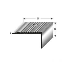 Proviston - Treppenkante 28 x 50 x 2000 mm Treppenkantenprofil Treppenwinkel Winkelprofil Kombiwinkel Aluminium eloxiert Spezialemailliert