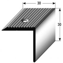 Treppenkantenprofil 30 x 30 x 1000 mm Aluminium Winkelprofil Silber - Proviston