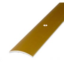 Bergangsprofil Aluminium eloxiert Goldfarbig Breite 28 mm Höhe 1.5 mm Länge 2700 mm Gebohrt Übergangsschiene Übergangsleiste Bodenprofil Abdeckleiste