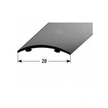 Bergangsprofil Edelstahl Edelstahl matt Breite 28 mm Höhe 1 mm Länge 1000 mm Gebohrt Übergangsschiene Übergangsleiste Bodenprofil Abdeckleiste 1