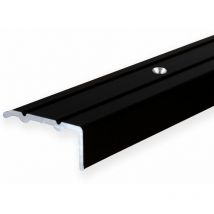 Winkelprofil Aluminium eloxiert Schwarz Breite 24.5 mm Höhe 10 mm Länge 1000 mm Gebohrt Treppenkantenprofil Treppenwinkel Treppenkante Kombiwinkel 1