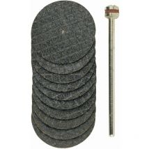 Proxxon - Micromot 28 808 Disco di taglio dritto 22 mm 10 pz. Acciaio inox, Acciaio, Metalli non ferrosi, Plastica, Legno