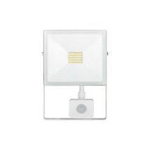 Proyector led extraplano IP65 con sensor de presencia y crepuscular 10W 3000K 120o 230V blanco