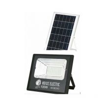 Proyector led negro 300 w 6000K c/placa solar dia IP65