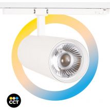 Barcelona Led - Proyector led Para Carril Trifásico 36W - cct - triac Regulable - Blanco