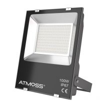 Atmoss - Proyector led ultraslim exterior 100w Negro Cálida 3000K Negro Cálida 3000K