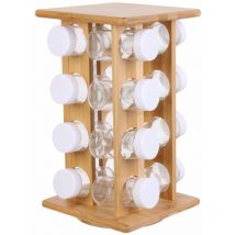 Etagère à épices en bambou Cook - 16 Pots