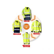 Präventionsparka 4 in 1 LMA High Visibility T5 xl Fluo Gelb/ Marine - 5002 T5/XL