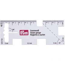 Calibro, Plastic, Bianco, 4 x 10,5 cm mit cm-Skala, Transparent - Prym
