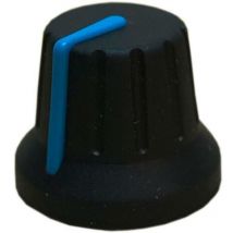 49009-BL 49009-BL Tête de bouton rotatif avec pointeur noir, bleu (ø x h) 18.8 mm x 15.24 mm 1 pc(s) D670631 - PSP
