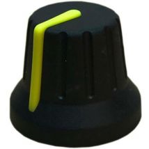 49009-Y 49009-Y Tête de bouton rotatif avec pointeur noir, jaune (ø x h) 18.8 mm x 15.24 mm 1 pc(s) D697981 - PSP