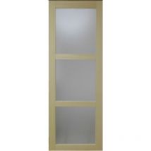 Gd Menuiseries - Porte Coulissante Bois Ayous Vitrée H204 x L93
