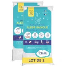 Lot de 2 - Alèse Bébé Imperméable Absorbante Protège Matelas Lavable à 90°C - Tout type de lit : 60x12070x14040x8090x19050x90