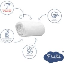 P'tit Lit - Protège Matelas Bébé Bamboo Alèse Imperméable 70x140 cm - Viscose Douce et Soyeuse - Sans traitement chimique - Respirant et Silencieux
