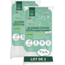 Lot de 2 - Protège Matelas Bébé Éponge 100% Coton 70x140 cm Greenfirst : Traitement Végétal Alèse Imperméable