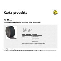 Tresice France - Klingspor rolka na podłożu płóciennym kl381j 200mm gr. 80 (50mb)