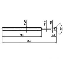 Hartmann 1015-A-0.7N-AU-1.8 Präzisionsprüfstift - PTR