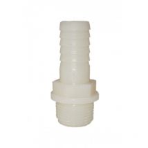 Púa de poliamida macho 20x27 para la manguera de 20 mm.