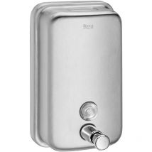 Dispensador de jabón líquido con pulsador public Roca Capacidad: 800 ml. - Acabado: Satinado