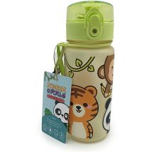 Puckator Borraccia Infrangibile Per Bambini Con Apertura A Scatto 350ml - Animali Selvatici - Animali Dolci