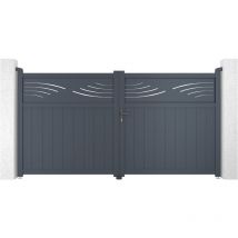 Casanoov - Puerta batiente de aluminio 3m halti 300 x 160 cm
