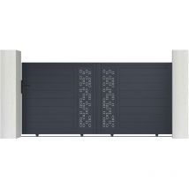 Puerta corredera de aluminio 3,5m adula 350 x 140 cm
