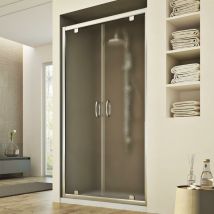 Puerta de ducha ap. abatible Strukturglas h 185 mod. Sintesi 2 Hojas 100 cm