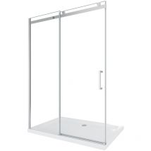 Idralite - Puerta de ducha con easy-clean vidrio transparente h 190 mod. Vogue 100 cm