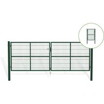 Casanoov - Puerta de malla 4m H.140cm razo + Puerta 1m razo H.140cm Verde