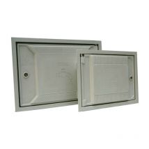 Accysa - Puerta de poliéster de fibra de vidrio Medidas de la puerta: 300 mm x 450 mm (con marco: 350 mm x 500 mm)