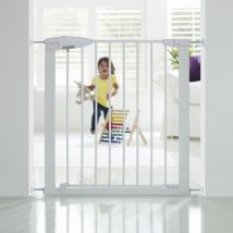 Barrera de seguridad para niños Puerta semiautomática de metal blanco, L.73/79cm - Munchkin